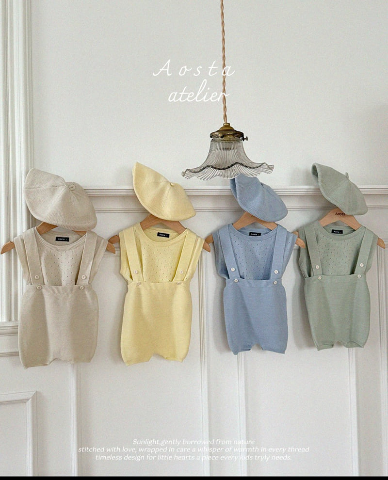 Aosta - Korean Baby Fashion - #babyboutiqueclothing - Knit Overalls - 5