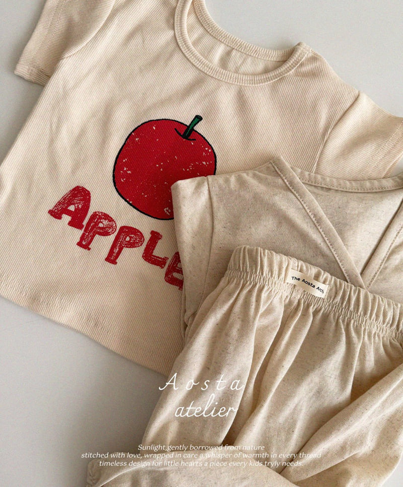 Aosta - Korean Baby Fashion - #babyboutiqueclothing - Rib Apple Tee - 12