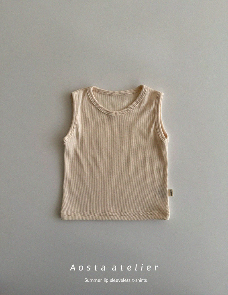 Aosta - Korean Baby Fashion - #babyboutiqueclothing - Rib Sleeveless - 6