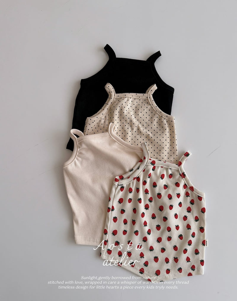 Aosta - Korean Baby Fashion - #babyboutique - Rib V String Sleeveless - 4