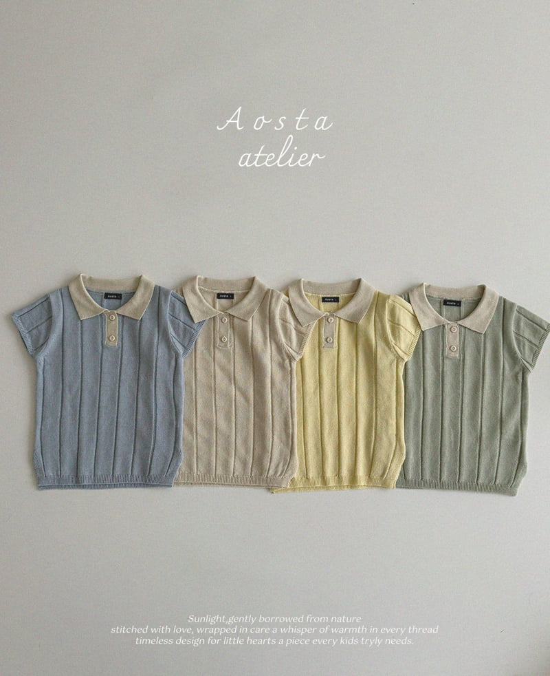 Aosta - Korean Baby Fashion - #babyclothing - Knit Collar One-piece - 7