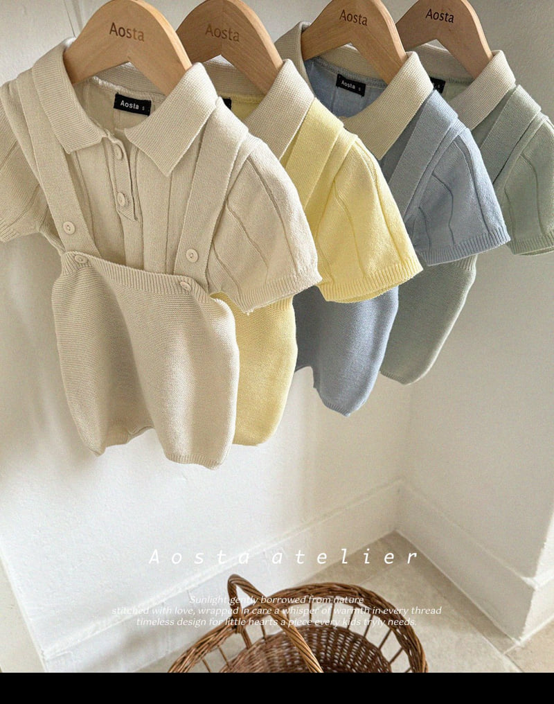 Aosta - Korean Baby Fashion - #babyclothing - Knit Overalls - 6