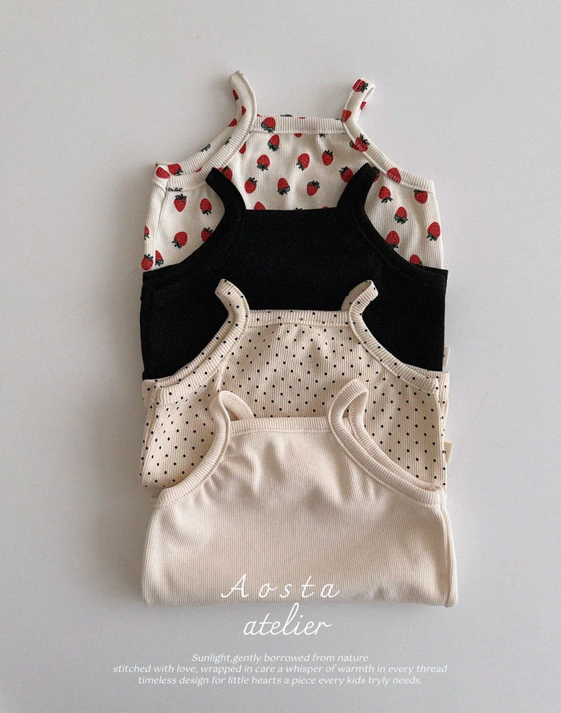 Aosta - Korean Baby Fashion - #babyclothing - Rib V String Sleeveless - 5