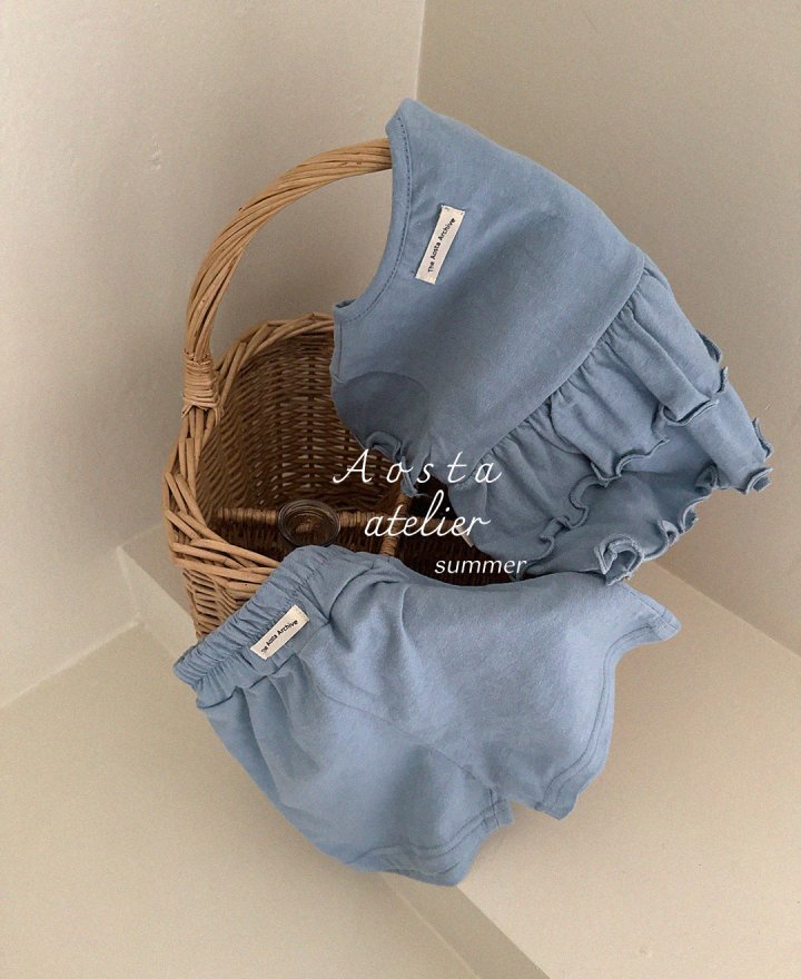 Aosta - Korean Baby Fashion - #babyclothing - Linen Frill Blouse - 4
