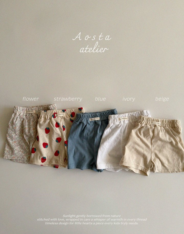 Aosta - Korean Baby Fashion - #babyfashion - Linen Short Pants