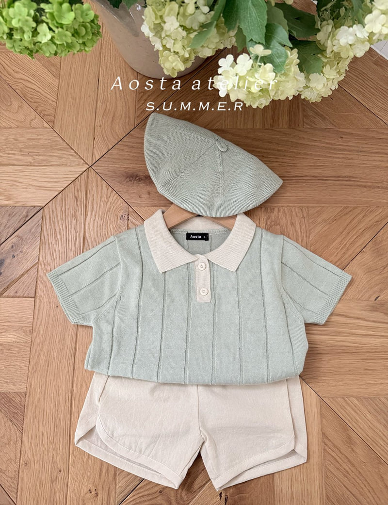 Aosta - Korean Baby Fashion - #babyfashion - Knit Collar Tee - 9