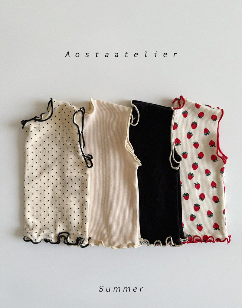 Aosta - Korean Baby Fashion - #babyfashion - Rib Love Sleeveless