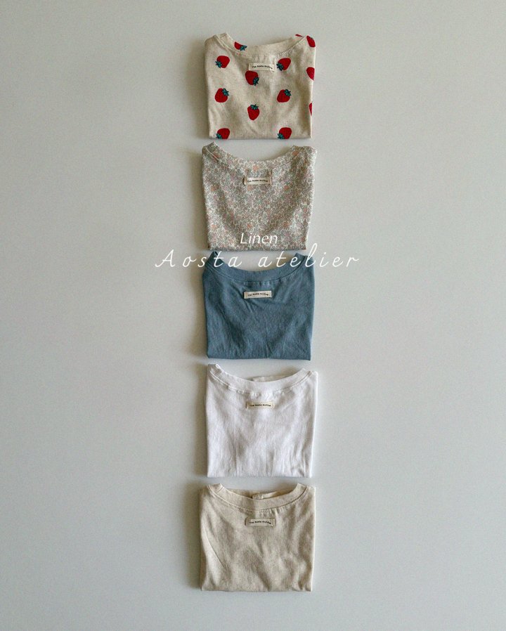 Aosta - Korean Baby Fashion - #babyfashion - Linen Tee - 4