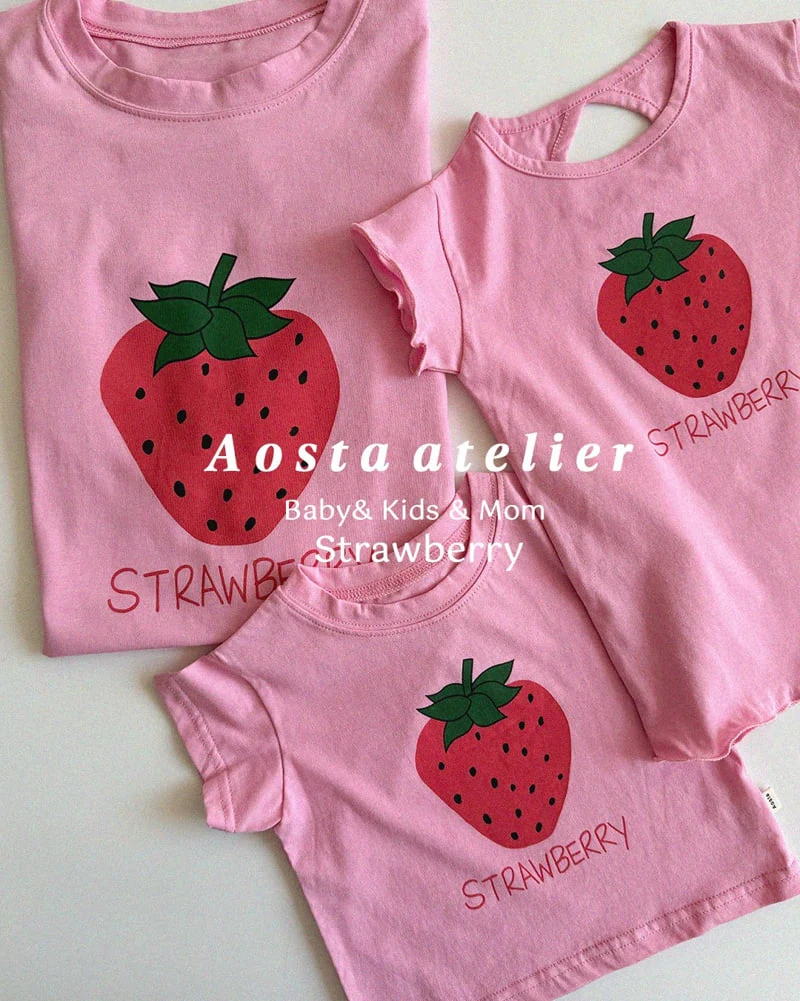 Aosta - Korean Baby Fashion - #babyfever - Strawberry One-piece - 12