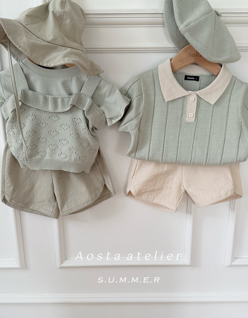 Aosta - Korean Baby Fashion - #babyfever - Knit Collar Tee - 10