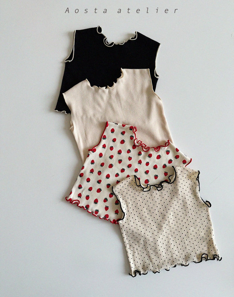 Aosta - Korean Baby Fashion - #babyfever - Rib Love Sleeveless - 2
