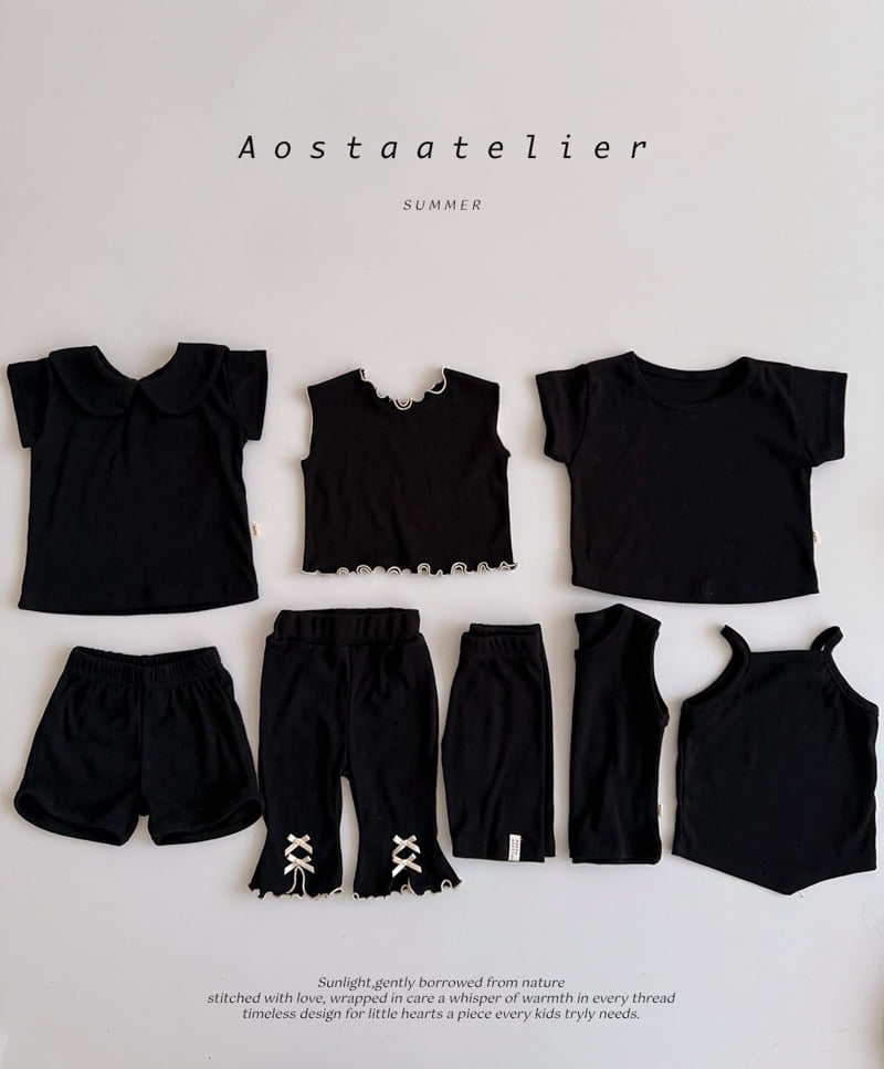 Aosta - Korean Baby Fashion - #babyfever - Rib Short Sleeve Tee - 12