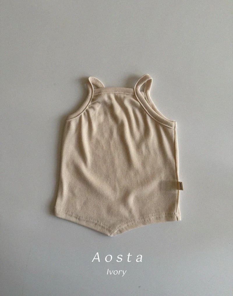 Aosta - Korean Baby Fashion - #babyfever - Rib V String Sleeveless - 7
