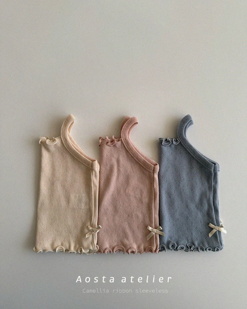 Aosta - Korean Baby Fashion - #babyfever - Camellia Sleeveless - 2