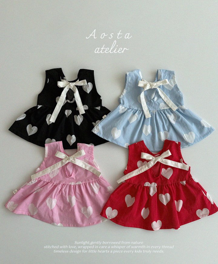 Aosta - Korean Baby Fashion - #babygirlfashion - Heart Blouse