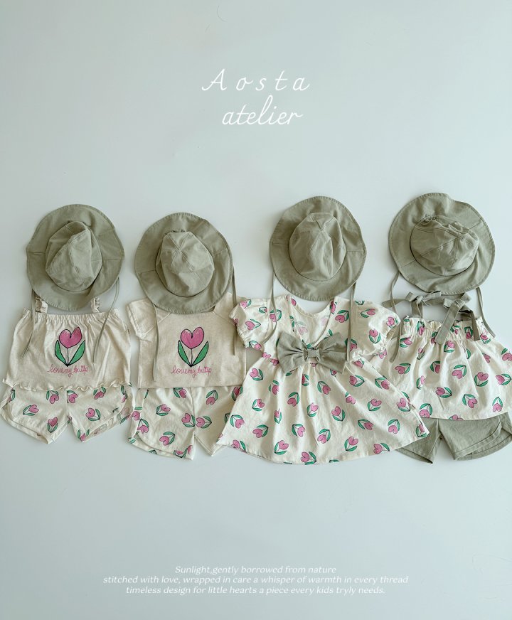 Aosta - Korean Baby Fashion - #babygirlfashion - Linen Tulip Tee - 8