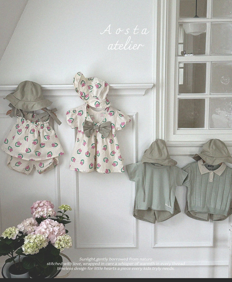 Aosta - Korean Baby Fashion - #babygirlfashion - Knit Collar Tee - 11