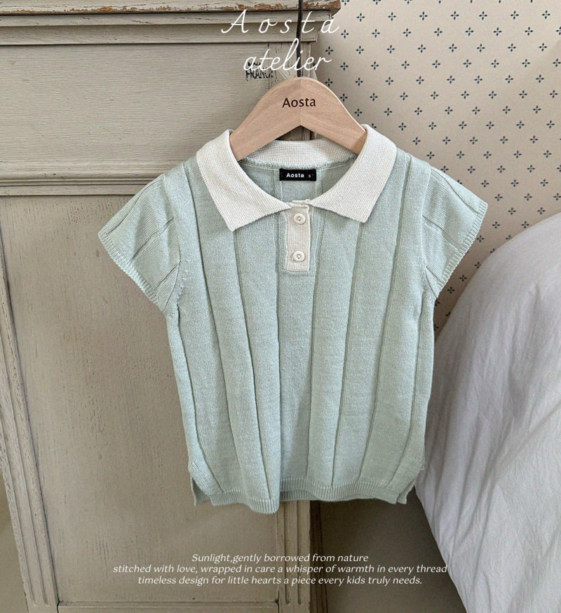 Aosta - Korean Baby Fashion - #babygirlfashion - Knit Collar One-piece - 10