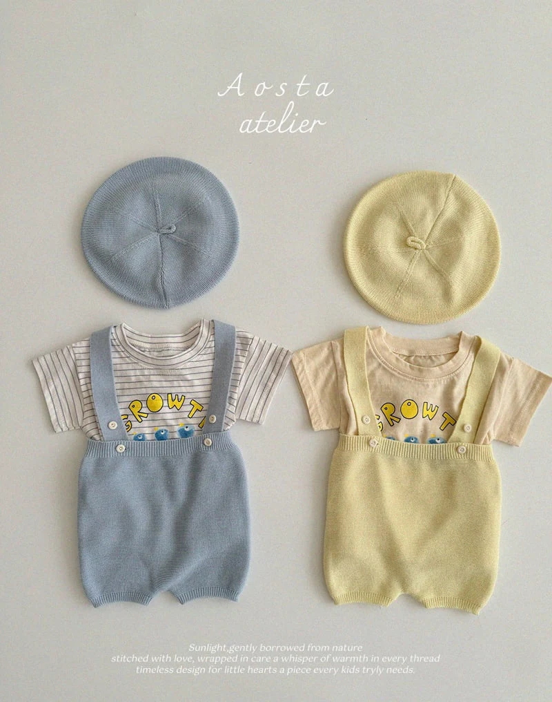 Aosta - Korean Baby Fashion - #babygirlfashion - Knit Overalls - 9