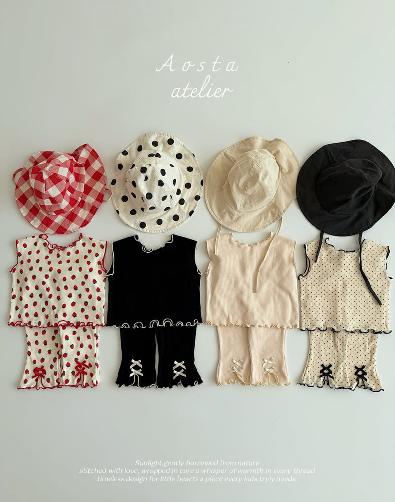 Aosta - Korean Baby Fashion - #babygirlfashion - Rib Love Sleeveless - 3