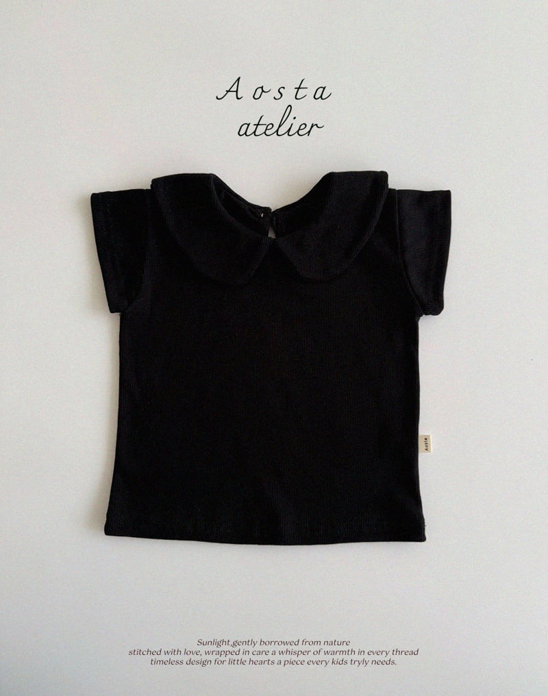 Aosta - Korean Baby Fashion - #babygirlfashion - Rib Collar Tee - 2
