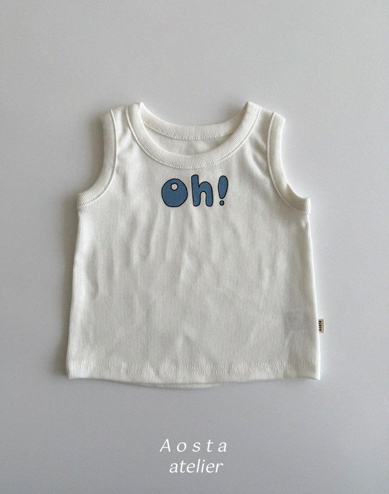 Aosta - Korean Baby Fashion - #babygirlfashion - Rib Oh Sleeveless - 9