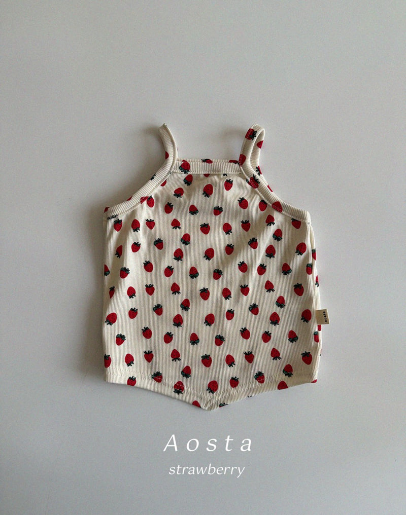 Aosta - Korean Baby Fashion - #babygirlfashion - Rib V String Sleeveless - 8