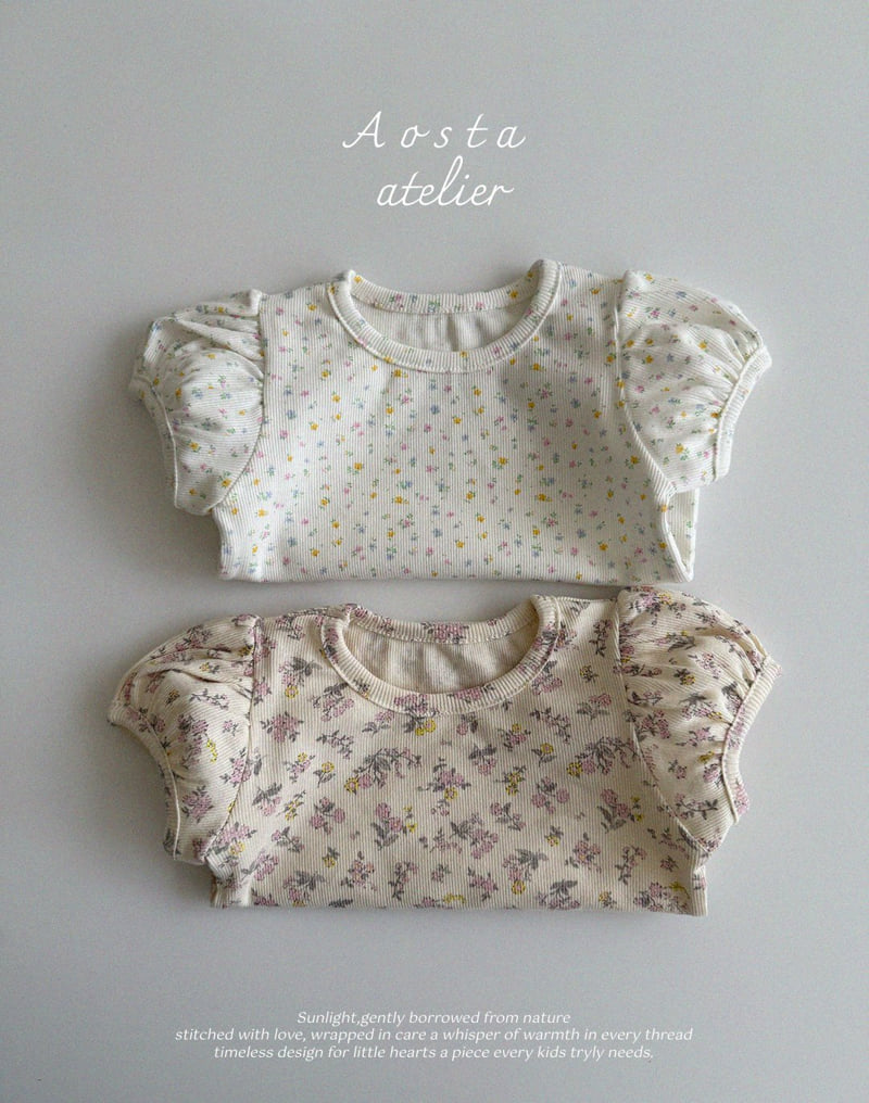 Aosta - Korean Baby Fashion - #babygirlfashion - Lala Puff Tee - 3