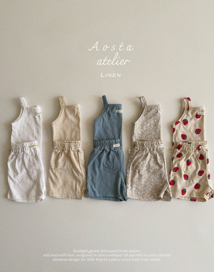 Aosta - Korean Baby Fashion - #babylifestyle - Linen String Tee - 2