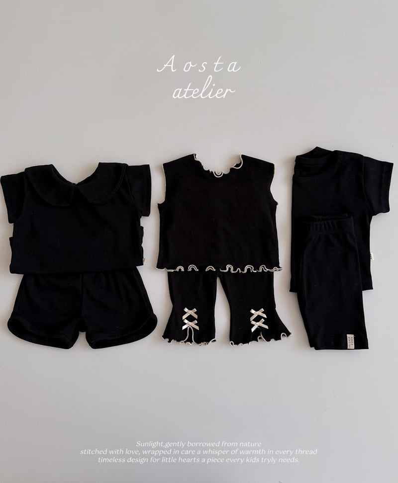 Aosta - Korean Baby Fashion - #babylifestyle - Rib Collar Tee - 3