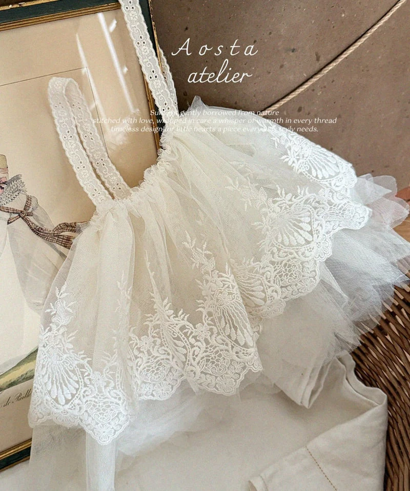Aosta - Korean Baby Fashion - #babylifestyle - Lace Vest - 7