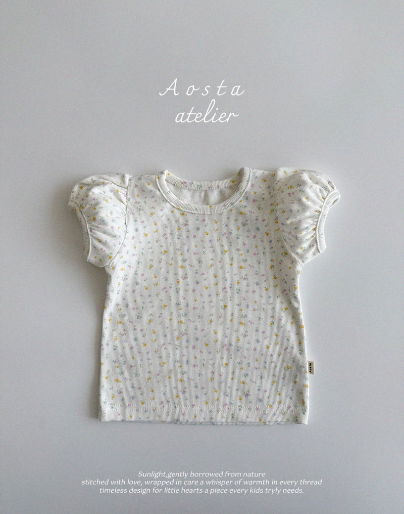 Aosta - Korean Baby Fashion - #babygirlfashion - Lala Puff Tee - 4