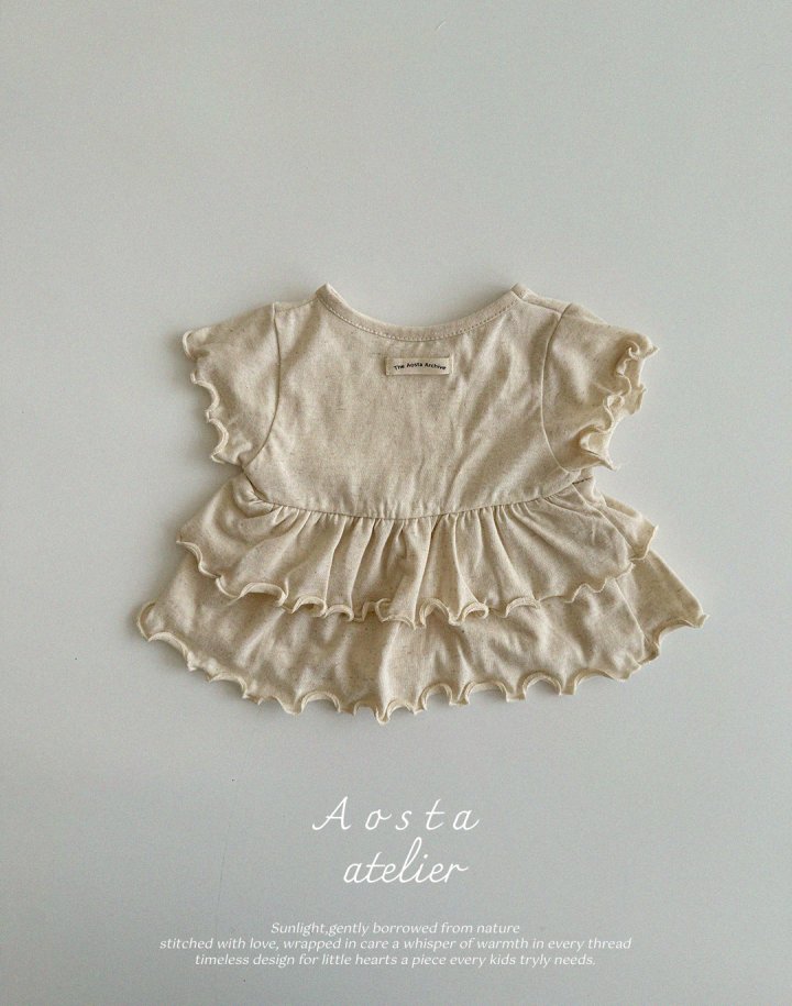 Aosta - Korean Baby Fashion - #babyoninstagram - Linen Frill Blouse - 8