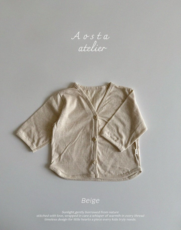 Aosta - Korean Baby Fashion - #babyoninstagram - Linen Cardigan - 2