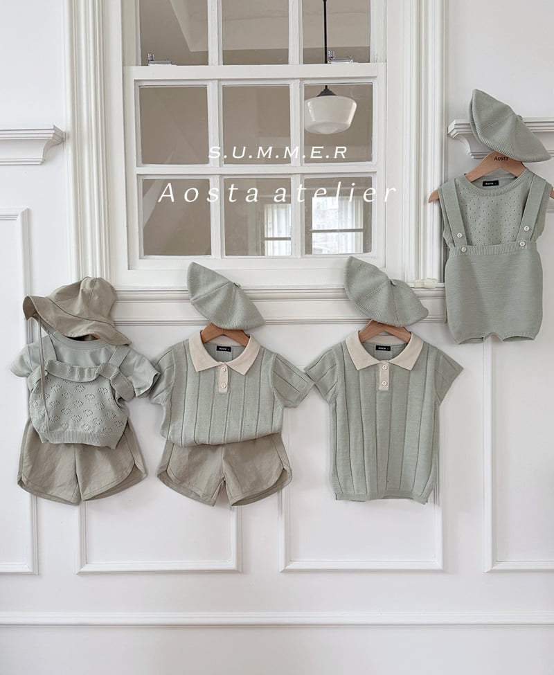 Aosta - Korean Baby Fashion - #babyoninstagram - Knit Collar One-piece - 12