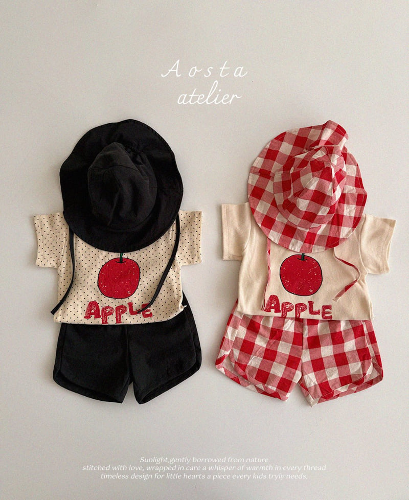 Aosta - Korean Baby Fashion - #babyoninstagram - Rib Apple Tee - 3