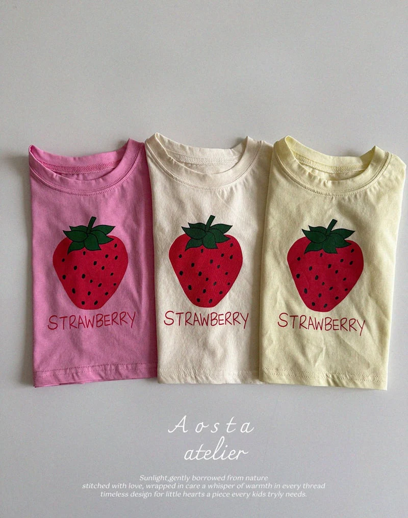 Aosta - Korean Baby Fashion - #babyoninstagram - Strawberry Tee