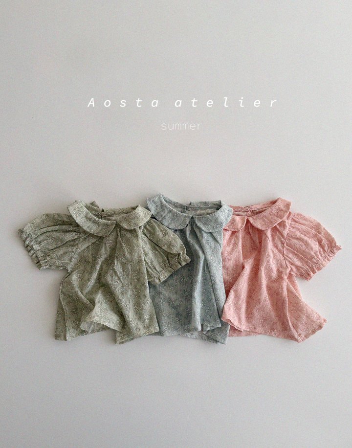 Aosta - Korean Baby Fashion - #babyootd - Collor Blouse