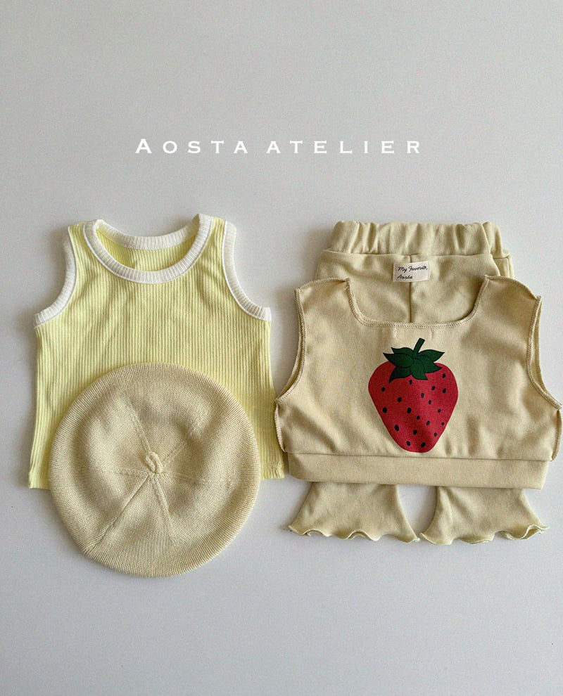 Aosta - Korean Baby Fashion - #babyootd - New New Strawberry Tee - 8