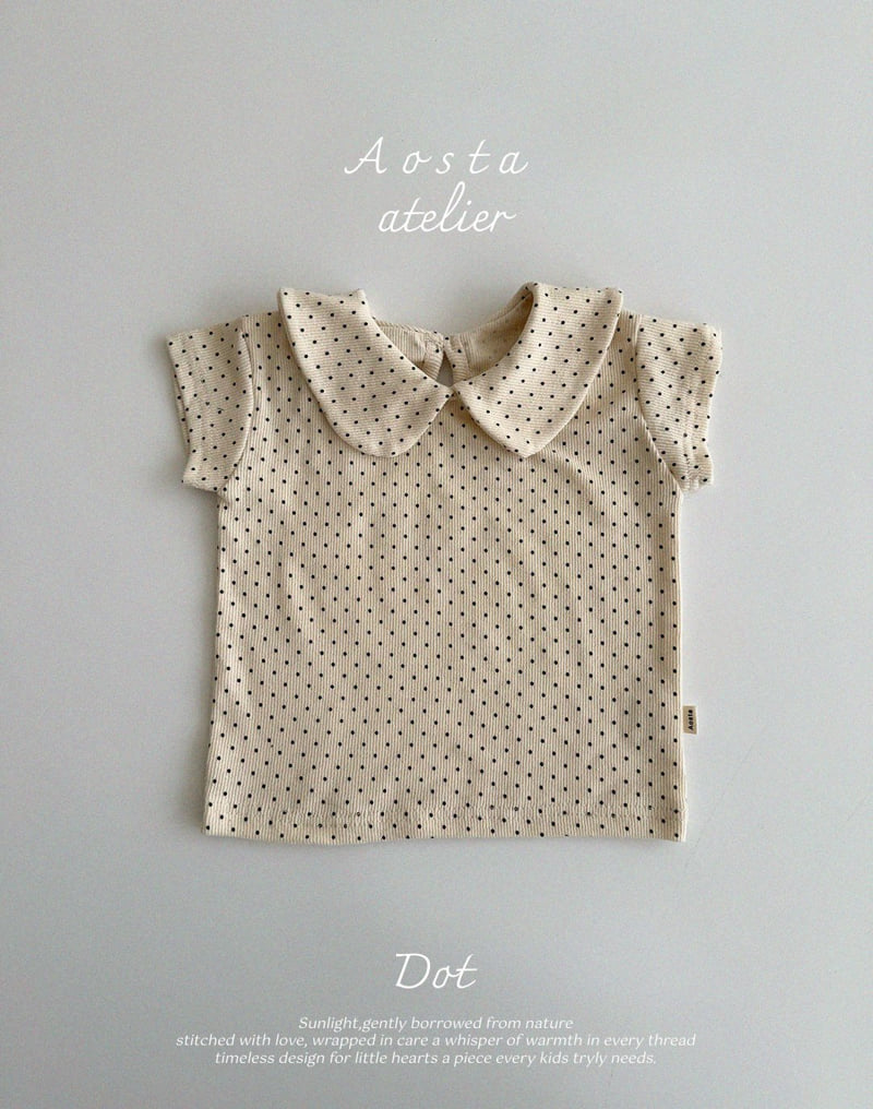 Aosta - Korean Baby Fashion - #babyootd - Rib Collar Tee - 5