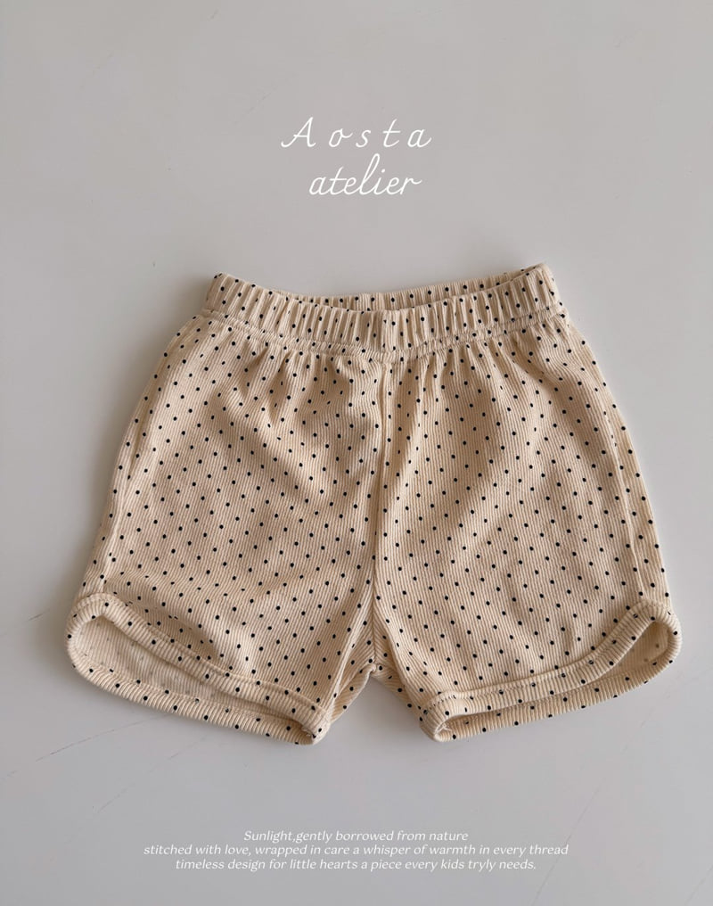 Aosta - Korean Baby Fashion - #babyootd - Rib Short Pants - 2