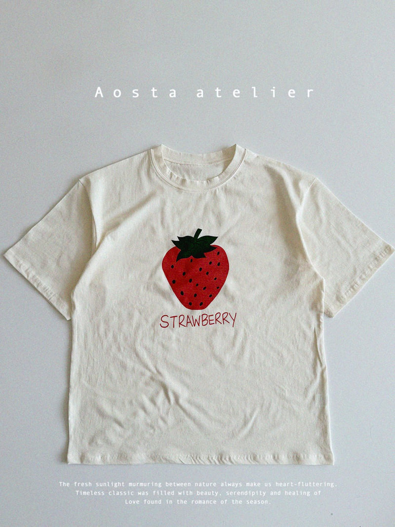 Aosta - Korean Baby Fashion - #babyootd - Strawberry Mom Tee - 3