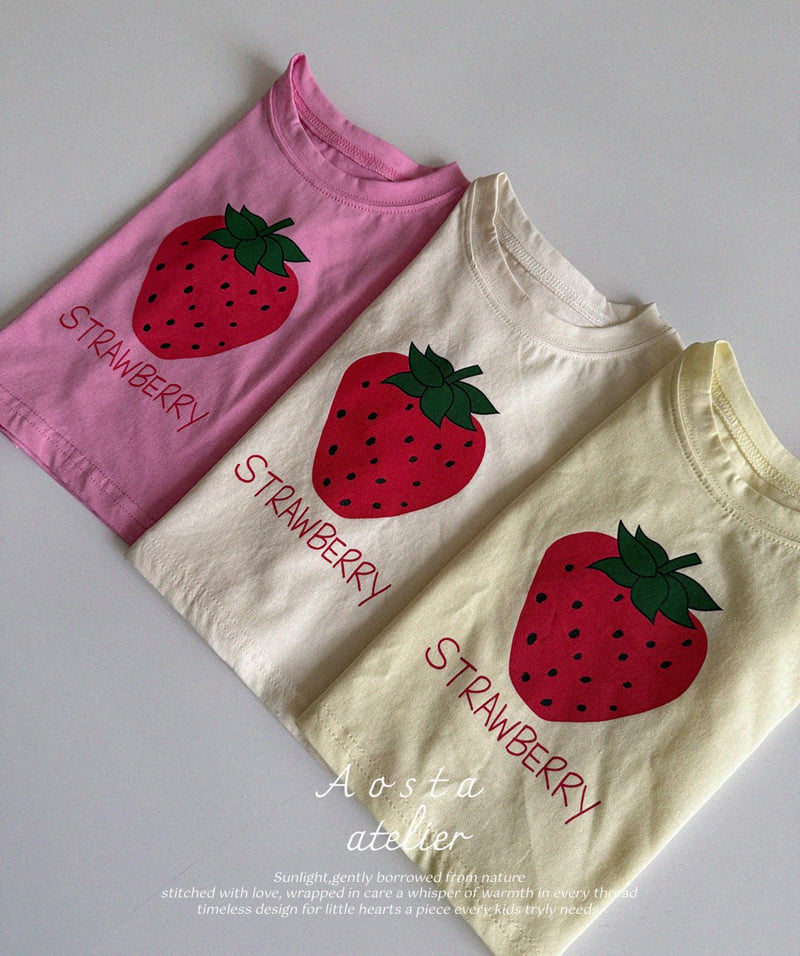 Aosta - Korean Baby Fashion - #babyootd - Strawberry Tee - 2