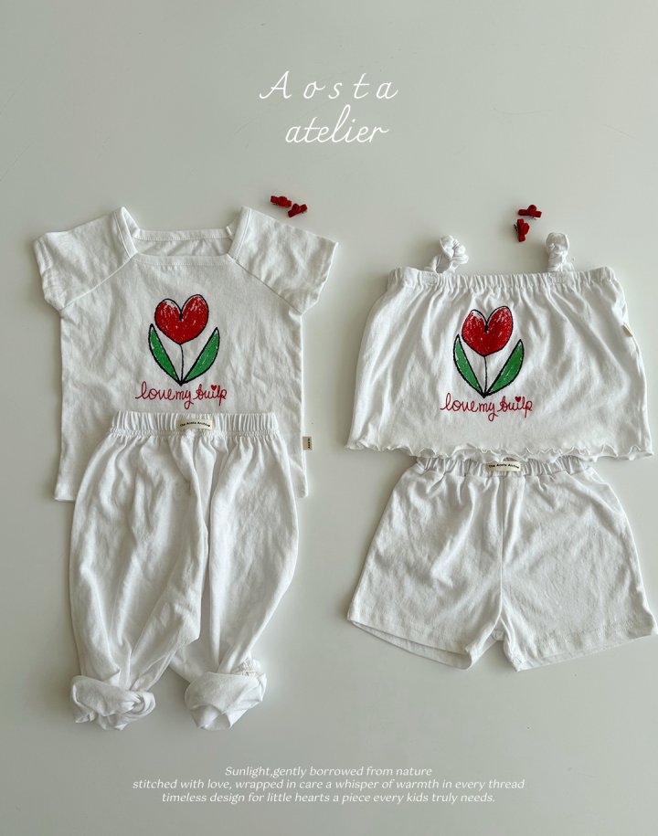 Aosta - Korean Baby Fashion - #babyoutfit - Linen Tulip Tee - 12