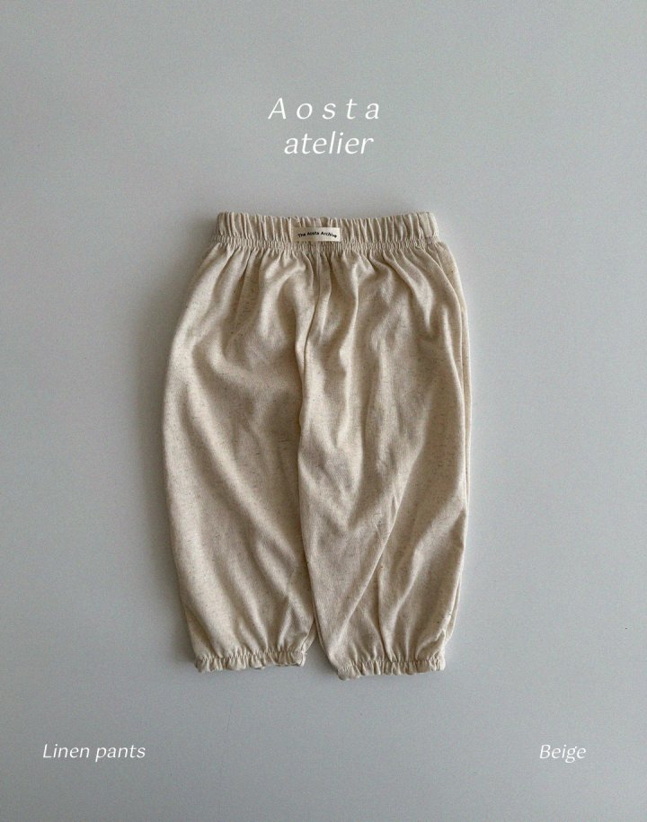 Aosta - Korean Baby Fashion - #babyoutfit - Linen Pants - 7