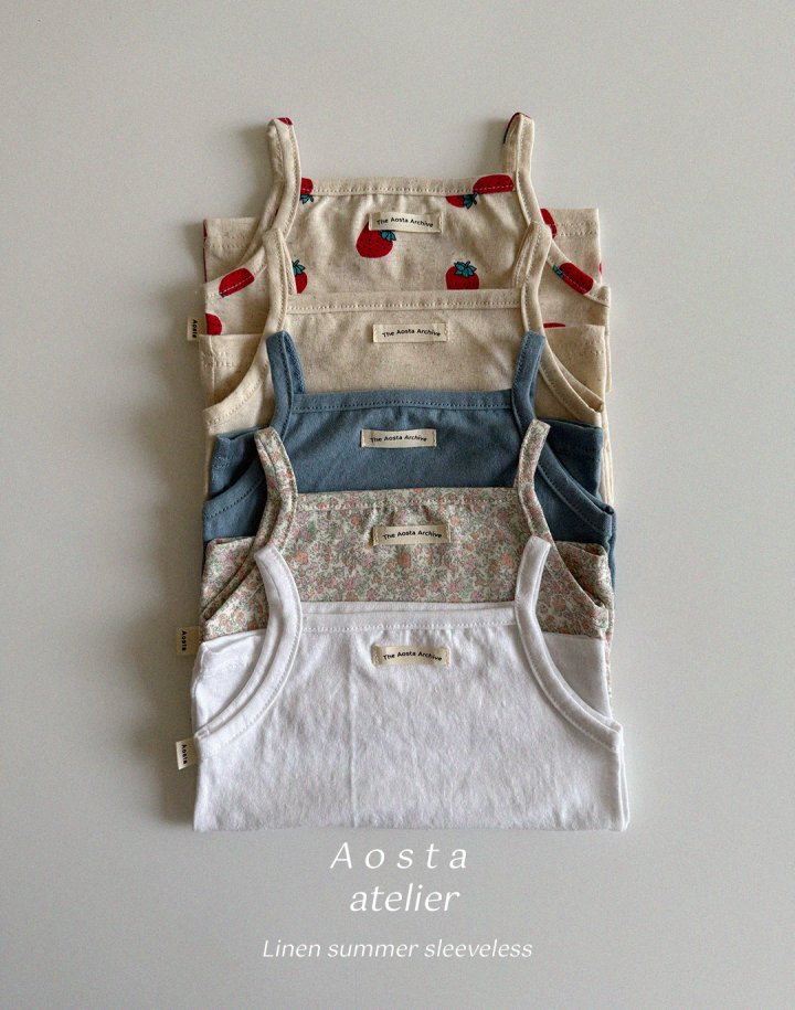 Aosta - Korean Baby Fashion - #babyoutfit - Linen String Tee - 6