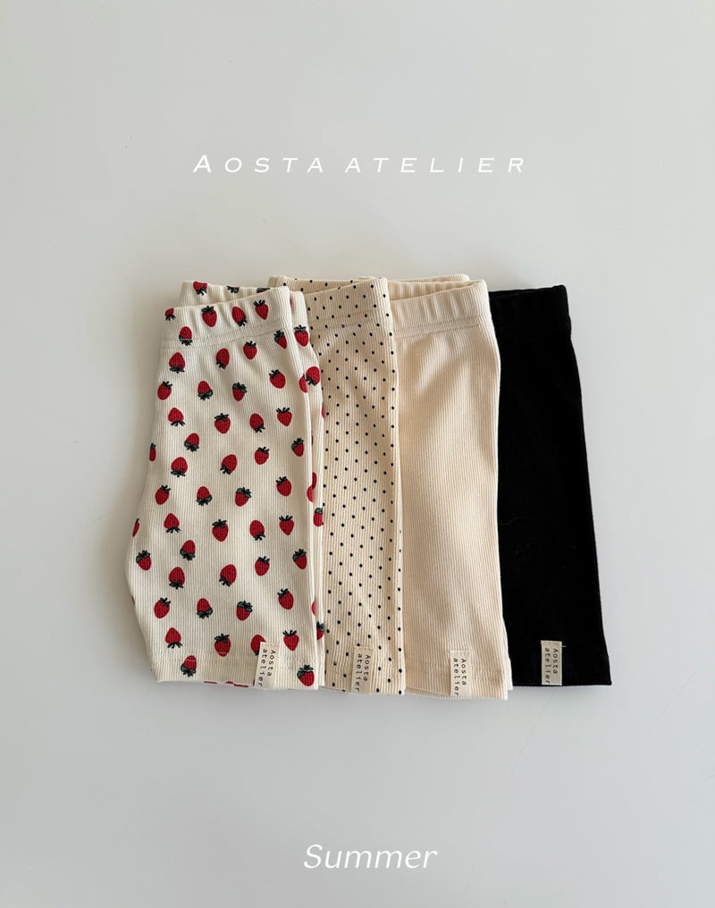 Aosta - Korean Baby Fashion - #babyoutfit - Rib Biker Pants