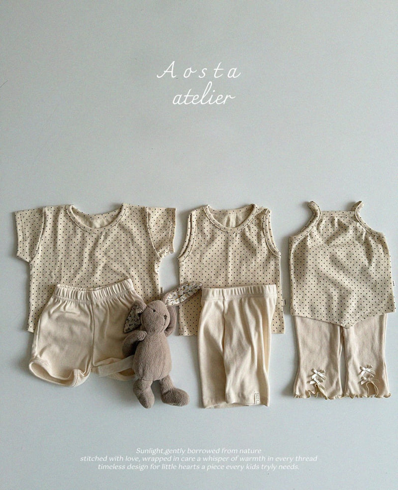 Aosta - Korean Baby Fashion - #babyoutfit - Rib V String Sleeveless - 12