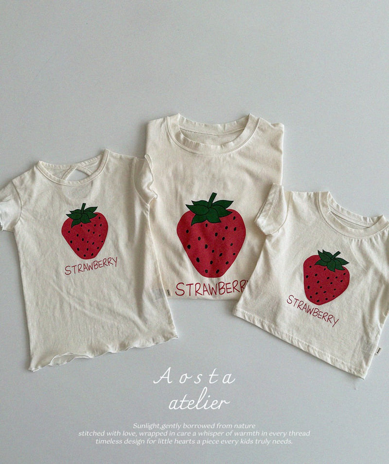 Aosta - Korean Baby Fashion - #babyootd - Strawberry Mom Tee - 4