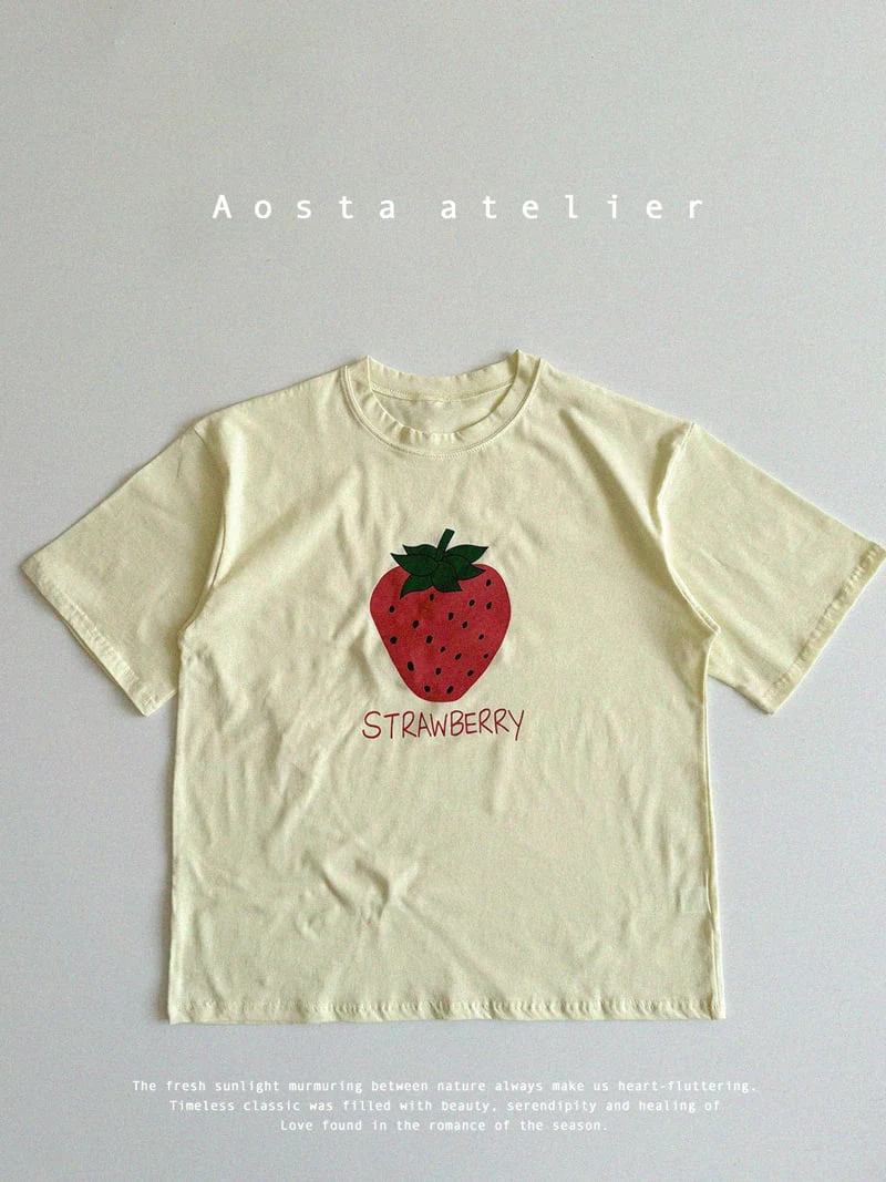 Aosta - Korean Baby Fashion - #babyoutfit - Strawberry Mom Tee - 5